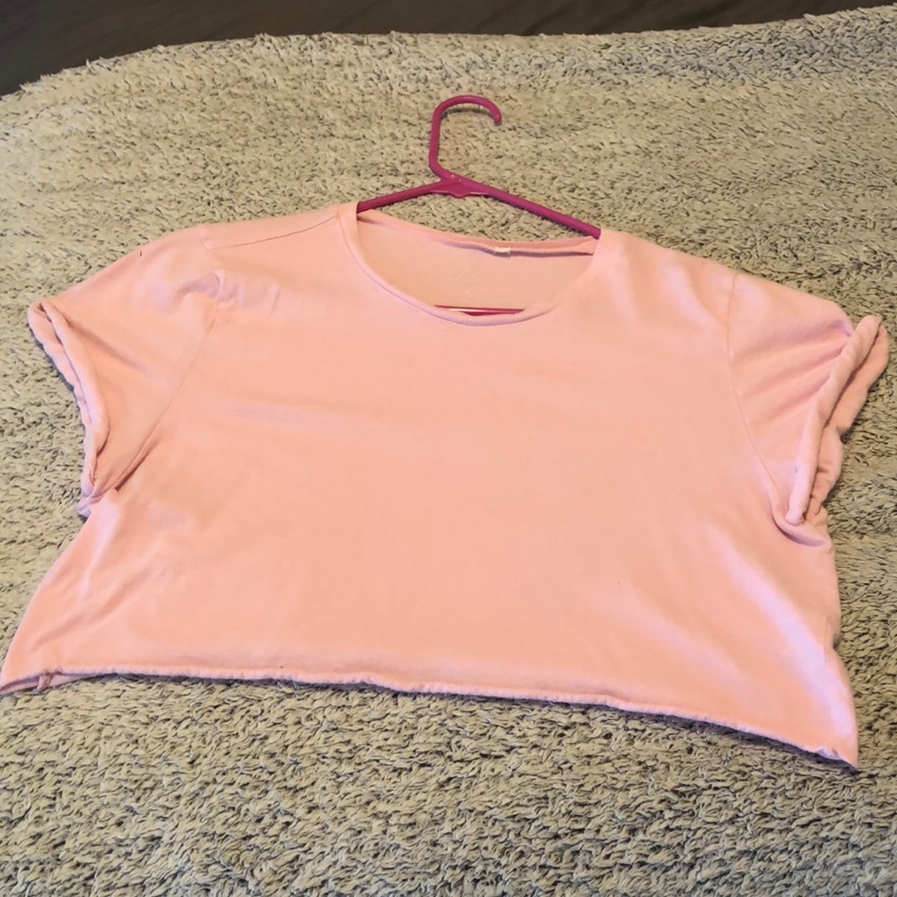 Baby pink crop top